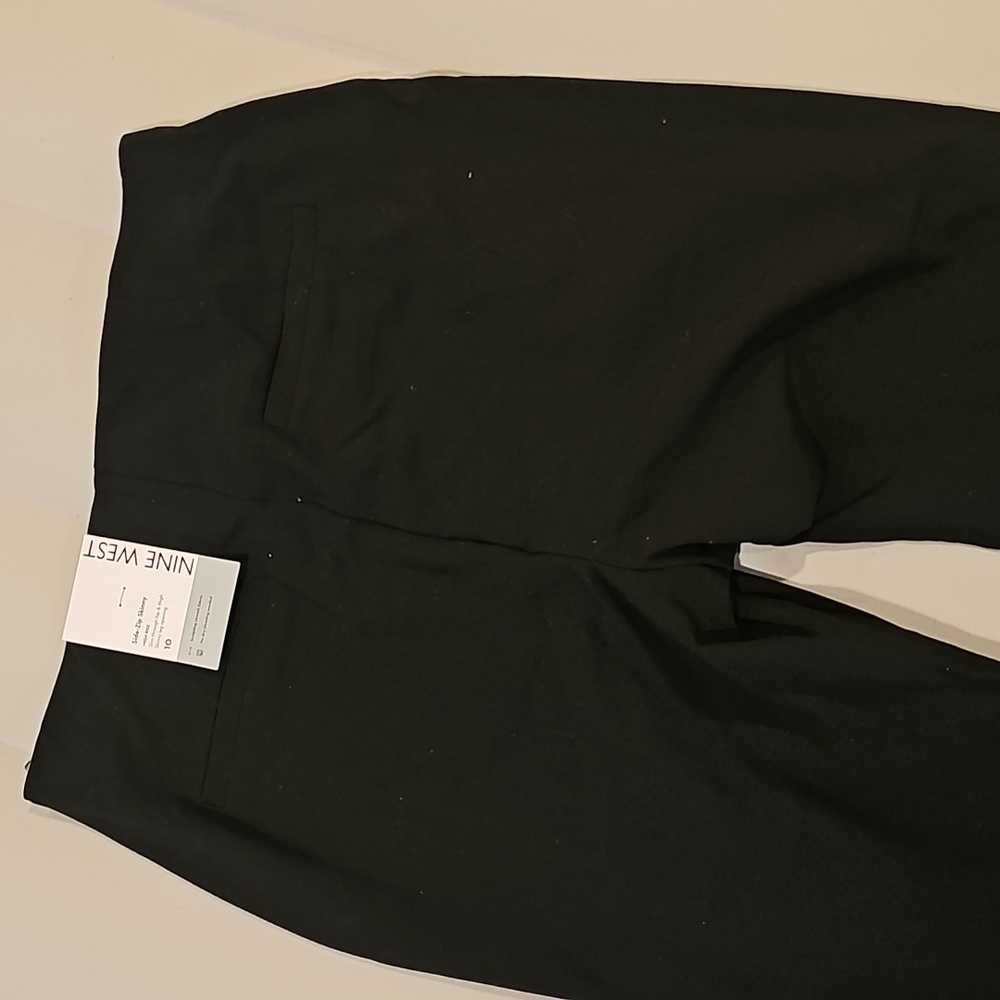 New Nine West Side Zip Skinny High Rise Black pants...size 10...FREE SHIPPING - Picture 5 of 9